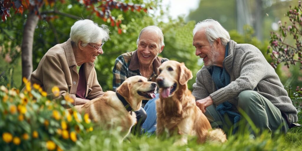 Insbesondere für Senioren sind Therapiehunde als Begleitung wichtig.