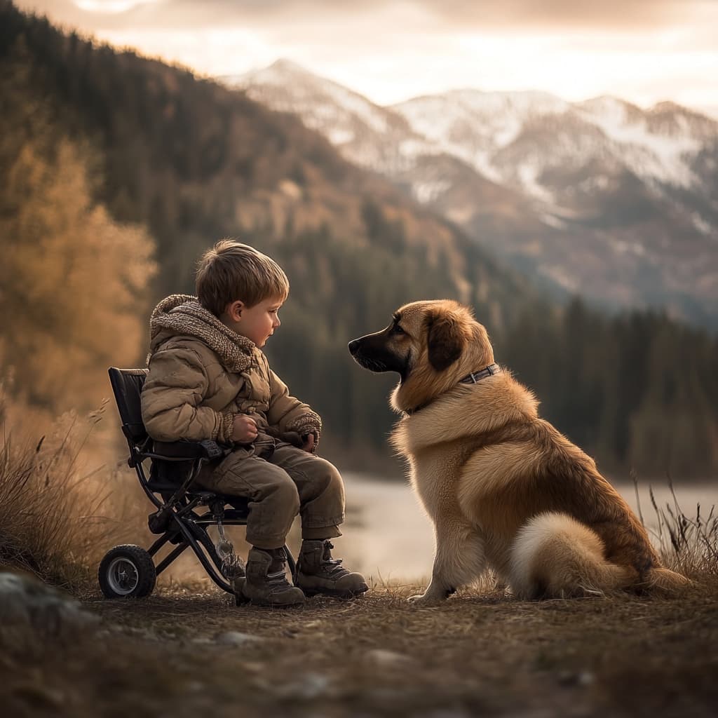 Therapiehund für behinderte Kinder